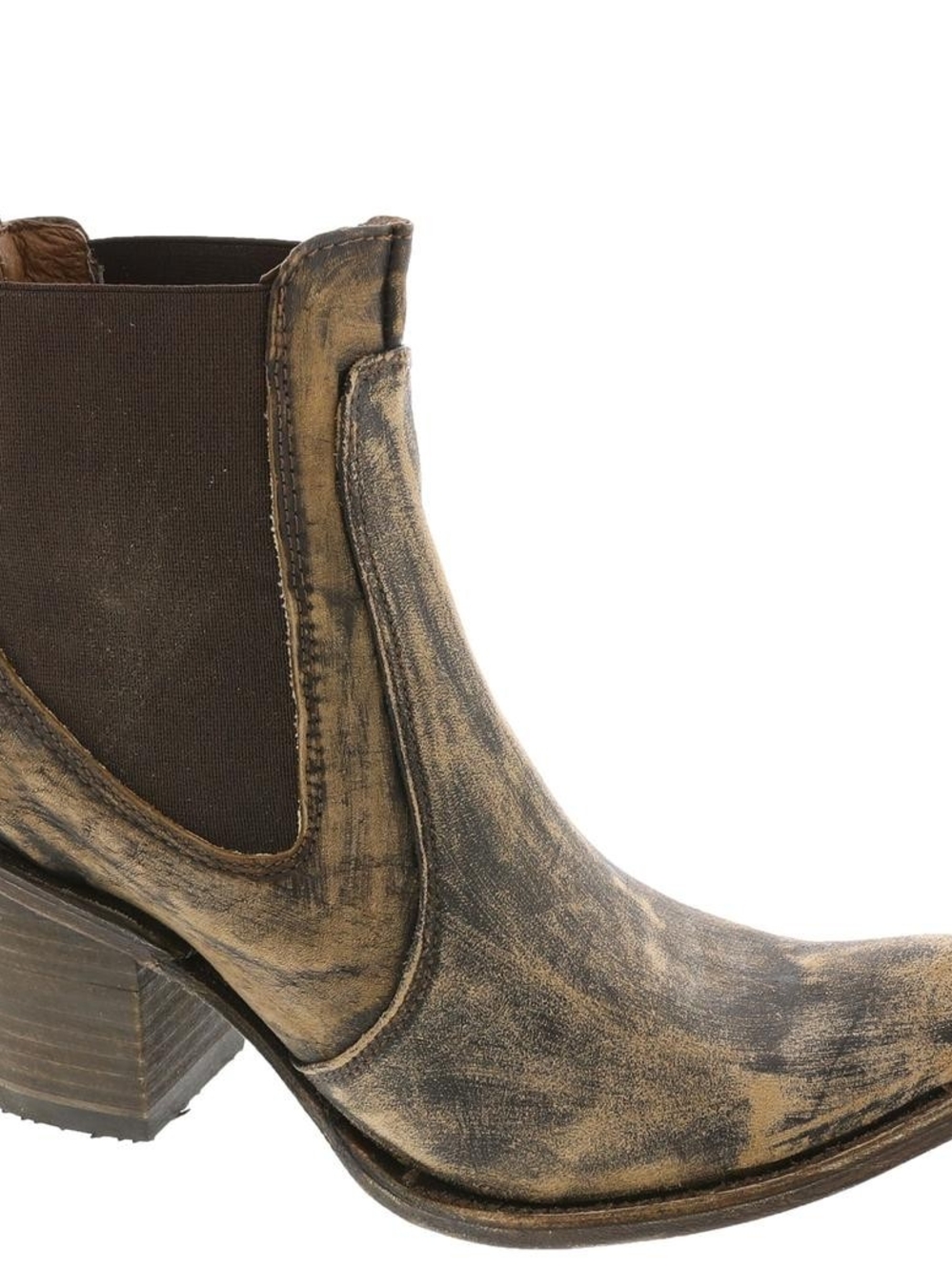 Circle G By CorralQ7021 Distressed Brown Leather Chelsea Ankle Boots NWOT SIZE 6 - Picture 2 of 6